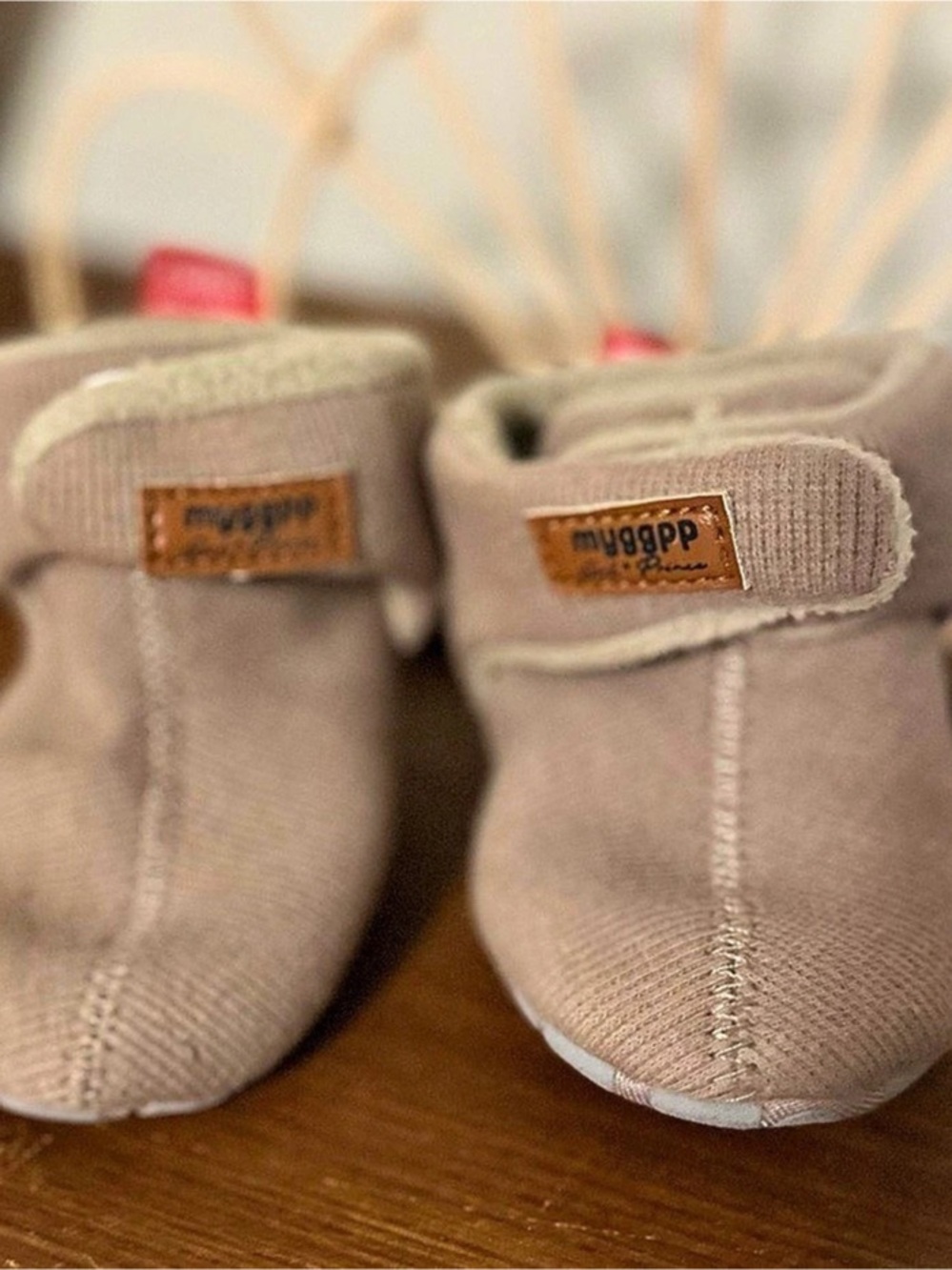 Baby Booties in Brown
